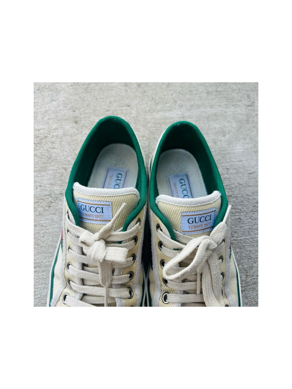 Gucci Tennis 1977 Sneakers in Cream Cotton Women Size 37+ US 7-7.5 - Picture 5 of 11